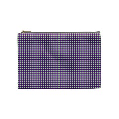 Mardi Gras Purple Plaid Cosmetic Bag (medium)  by PhotoNOLA