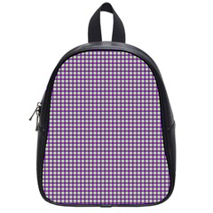 Mardi Gras Purple Plaid School Bags (small) 