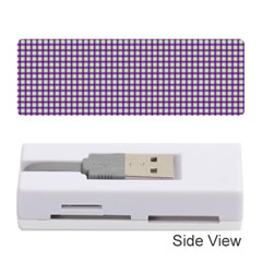 Mardi Gras Purple Plaid Memory Card Reader (stick)  by PhotoNOLA