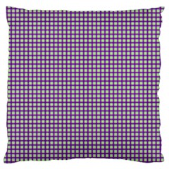 Mardi Gras Purple Plaid Large Cushion Case (two Sides) by PhotoNOLA