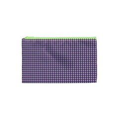 Mardi Gras Purple Plaid Cosmetic Bag (xs) by PhotoNOLA