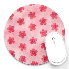 Watercolor Flower Patterns Round Mousepads by TastefulDesigns