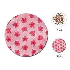 Watercolor Flower Patterns Playing Cards (round)  by TastefulDesigns