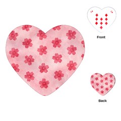 Watercolor Flower Patterns Playing Cards (heart)  by TastefulDesigns