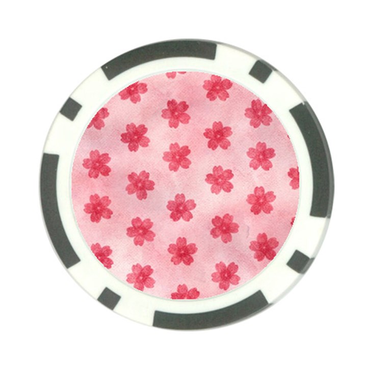 Watercolor Flower Patterns Poker Chip Card Guard (10 pack)