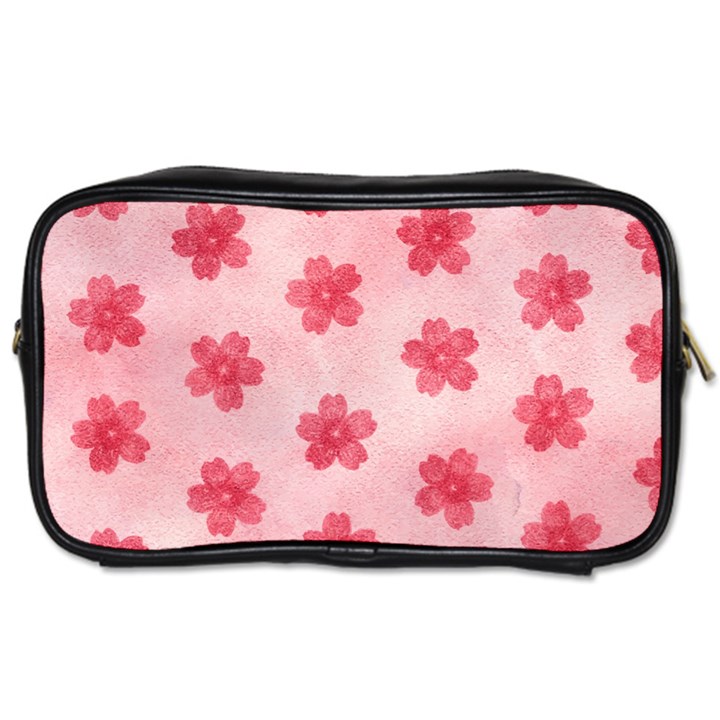 Watercolor Flower Patterns Toiletries Bags 2-Side