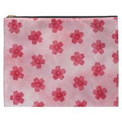 Watercolor Flower Patterns Cosmetic Bag (xxxl)  by TastefulDesigns