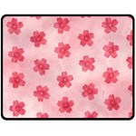 Watercolor Flower Patterns Double Sided Fleece Blanket (Medium)  58.8 x47.4  Blanket Front