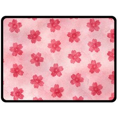 Watercolor Flower Patterns Double Sided Fleece Blanket (large)  by TastefulDesigns