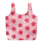 Watercolor Flower Patterns Full Print Recycle Bags (L)  Front