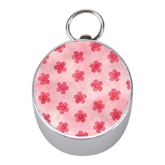 Watercolor Flower Patterns Mini Silver Compasses by TastefulDesigns