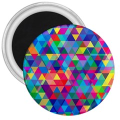 Colorful Abstract Triangle Shapes Background 3  Magnets by TastefulDesigns