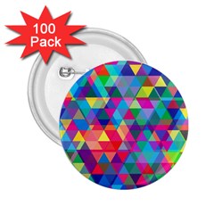 Colorful Abstract Triangle Shapes Background 2 25  Buttons (100 Pack)  by TastefulDesigns