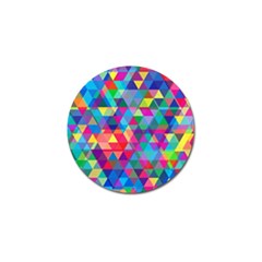 Colorful Abstract Triangle Shapes Background Golf Ball Marker by TastefulDesigns