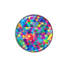 Colorful Abstract Triangle Shapes Background Hat Clip Ball Marker by TastefulDesigns