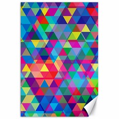 Colorful Abstract Triangle Shapes Background Canvas 20  X 30   by TastefulDesigns