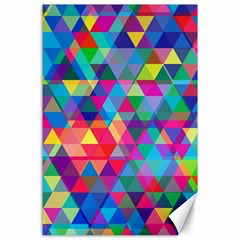 Colorful Abstract Triangle Shapes Background Canvas 24  X 36  by TastefulDesigns