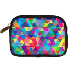 Colorful Abstract Triangle Shapes Background Digital Camera Cases by TastefulDesigns