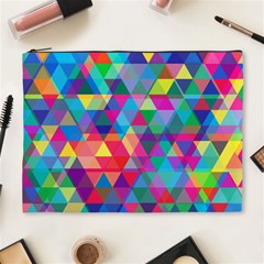 Colorful Abstract Triangle Shapes Background Cosmetic Bag (xl) by TastefulDesigns