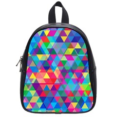 Colorful Abstract Triangle Shapes Background School Bags (small)  by TastefulDesigns