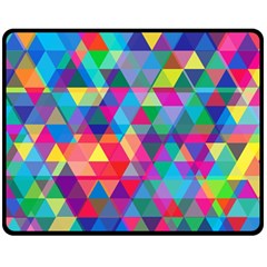 Colorful Abstract Triangle Shapes Background Fleece Blanket (medium)  by TastefulDesigns