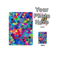 Colorful Abstract Triangle Shapes Background Playing Cards 54 (mini)  by TastefulDesigns