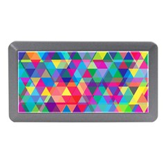 Colorful Abstract Triangle Shapes Background Memory Card Reader (mini) by TastefulDesigns