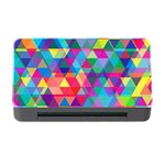 Colorful Abstract Triangle Shapes Background Memory Card Reader with CF Front