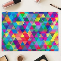 Colorful Abstract Triangle Shapes Background Cosmetic Bag (xxl)  by TastefulDesigns