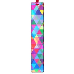 Colorful Abstract Triangle Shapes Background Large Book Marks by TastefulDesigns