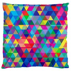 Colorful Abstract Triangle Shapes Background Standard Flano Cushion Case (one Side) by TastefulDesigns