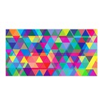 Colorful Abstract Triangle Shapes Background Satin Wrap Front