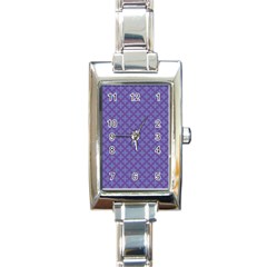 Abstract Purple Pattern Background Rectangle Italian Charm Watch by TastefulDesigns