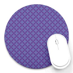 Abstract Purple Pattern Background Round Mousepads by TastefulDesigns