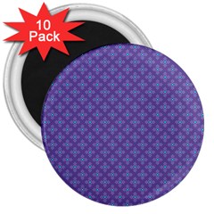 Abstract Purple Pattern Background 3  Magnets (10 Pack)  by TastefulDesigns