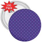 Abstract Purple Pattern Background 3  Buttons (100 pack)  Front