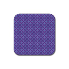 Abstract Purple Pattern Background Rubber Coaster (square)  by TastefulDesigns