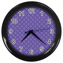 Abstract Purple Pattern Background Wall Clocks (black) by TastefulDesigns