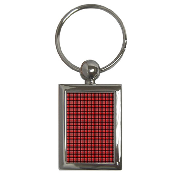 Red Plaid Key Chains (Rectangle) 