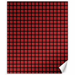 Red Plaid Canvas 8  X 10  by PhotoNOLA