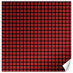 Red Plaid Canvas 16  X 16   by PhotoNOLA