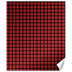 Red Plaid Canvas 20  X 24   by PhotoNOLA