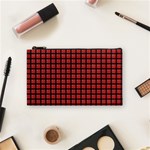 Red Plaid Cosmetic Bag (Small)  Front