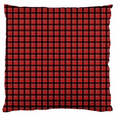 Red Plaid Large Cushion Case (one Side) by PhotoNOLA