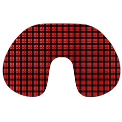 Red Plaid Travel Neck Pillows by PhotoNOLA