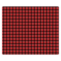 Red Plaid Double Sided Flano Blanket (small)  by PhotoNOLA