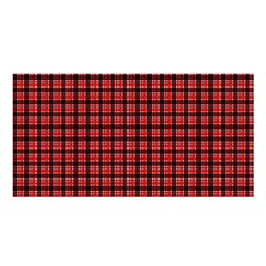 Red Plaid Satin Shawl by PhotoNOLA