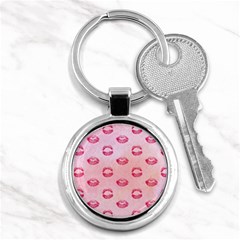 Watercolor Kisses Patterns Key Chains (round)  by TastefulDesigns