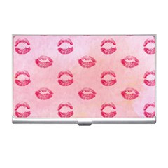 Watercolor Kisses Patterns Business Card Holders