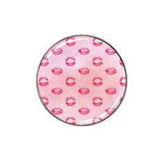 Watercolor Kisses Patterns Hat Clip Ball Marker by TastefulDesigns